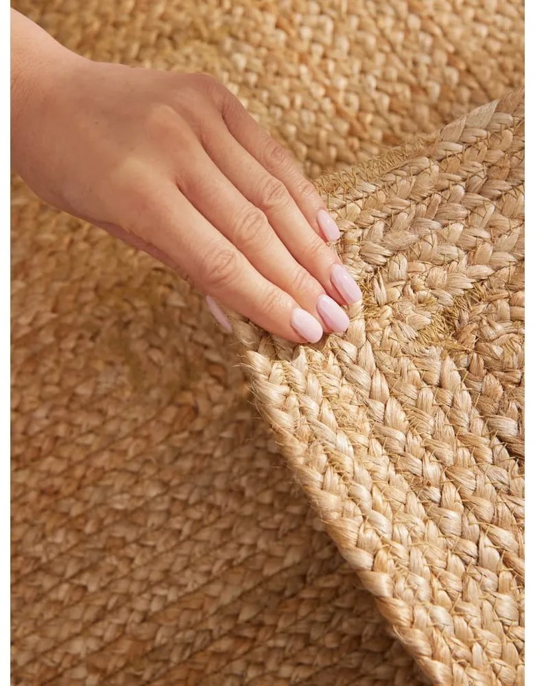 Двустранна/ръчно изработена ютена пътека в естествен цвят 80x200 cm Sharmila Natural Brown – Hanse Home