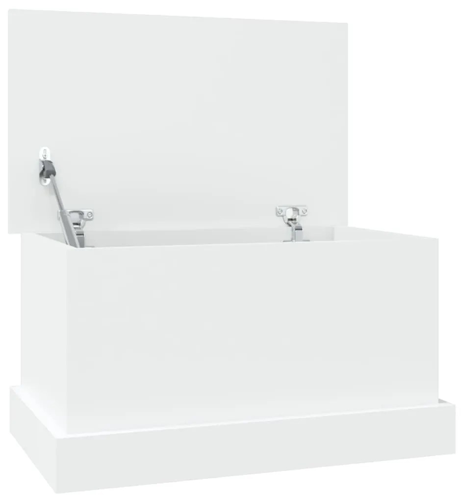 816496 vidaXL Кутия за съхранение, бяла, 50x30x28 см, инженерно дърво