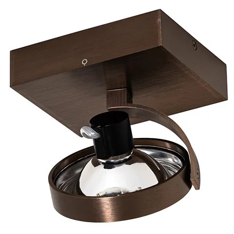 Дизайнерски прожектор тъмно бронз въртящ се и наклоняващ се - Go