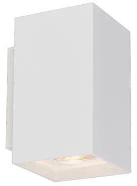 Модерен стенен аплик бял квадратен 2-светлина - Sandy