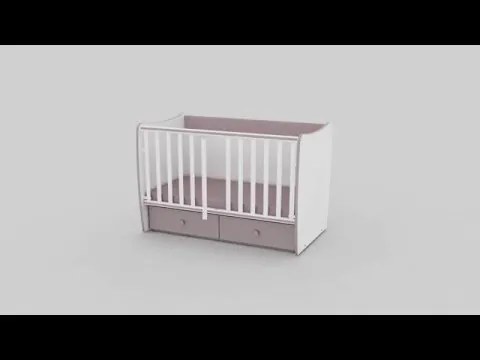 LORELLI Classic Легло 60/120см. MATRIX БЯЛО/BABY BLUE