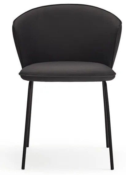 Черни тапицирани трапезни столове в комплект 2 бр. Add – Teulat