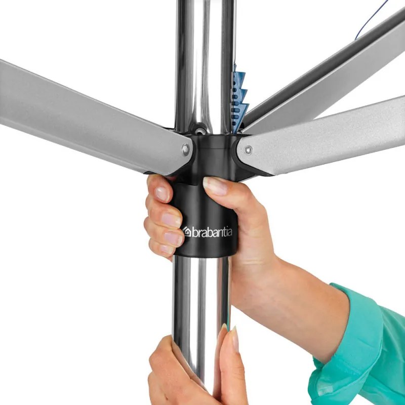 Външен простор Brabantia TopSpinner 90300263, 50 м, Метален шиш за вкопаване, Калъф, Резистентен на корозия, Инокс