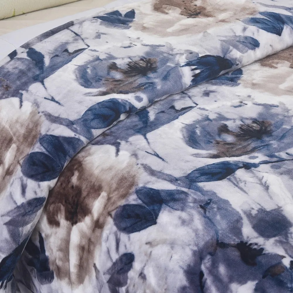 Лилаво единично спално бельо от микроплюш 140x200 cm Riana – My House