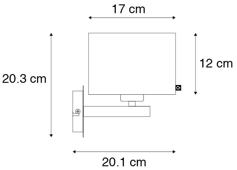Модерна стенна лампа черна със злато - VT 1