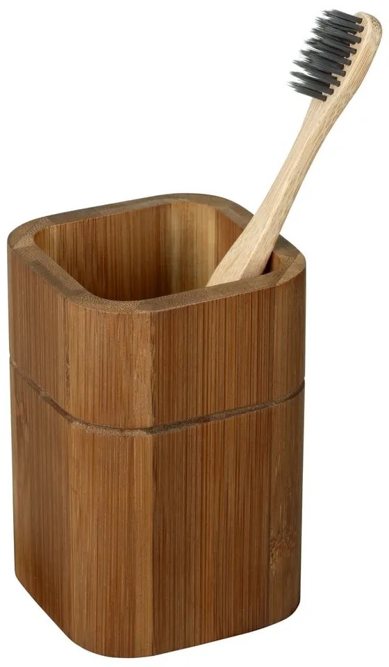 Кафяв бамбуков комплект аксесоари за баня Serro – Wenko