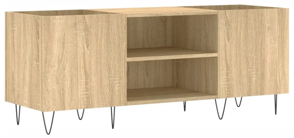 831679 vidaXL Шкаф за винилови плочи сонома дъб 121x38x48 см инженерно дърво