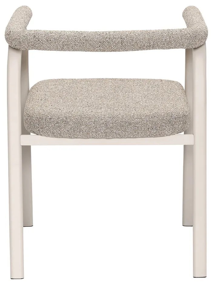 Бежови тапицирани трапезни столове в комплект с подлакътници 2 бр. Ecto – Hübsch