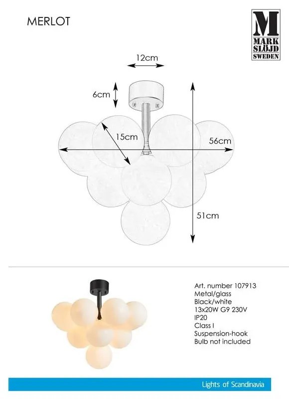 Таванна лампа Plafond 13L Merlot - Markslöjd