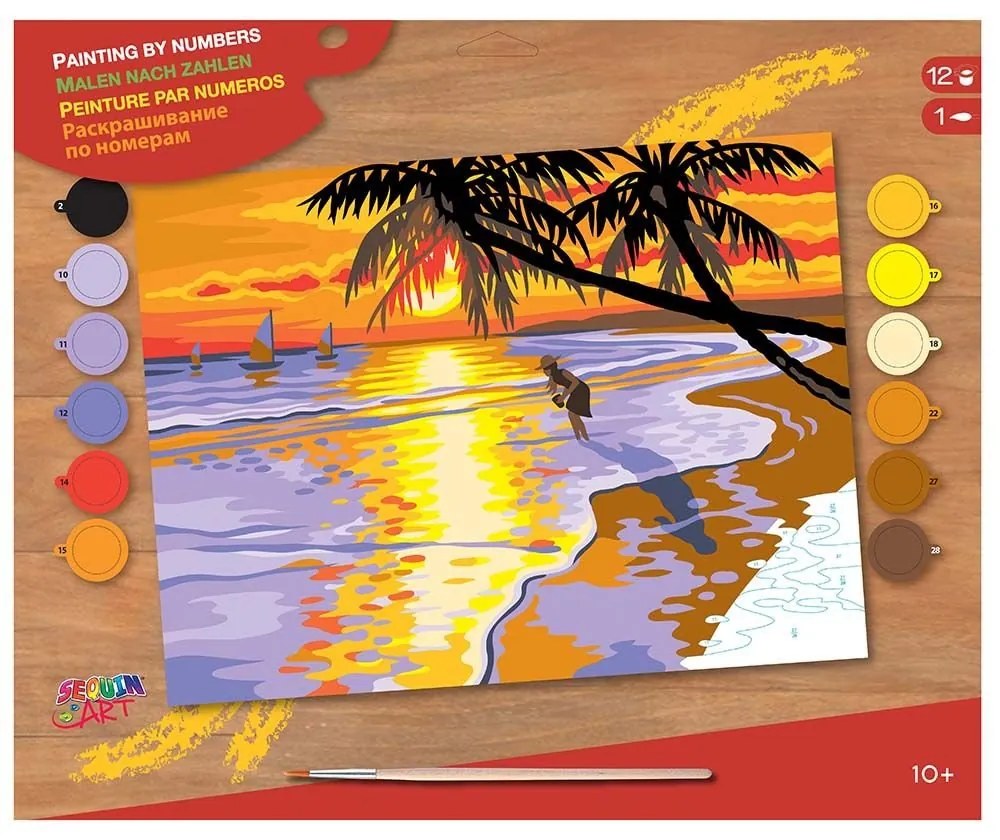 Sequin Art - Рисуване по номера - голям размер, Хавайски залез