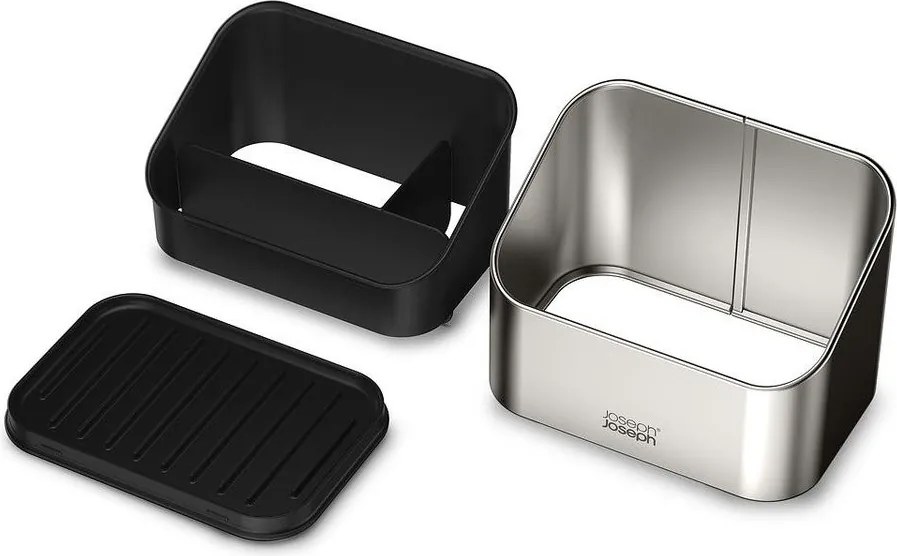 Метална стойка за перилни препарати в блестящо сребрист цвят Surface – Joseph Joseph