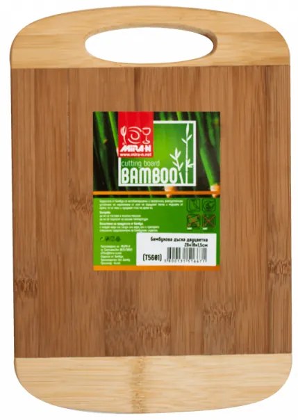 Бамбукова дъска двуцветна 18x26x1,5см (T5601)