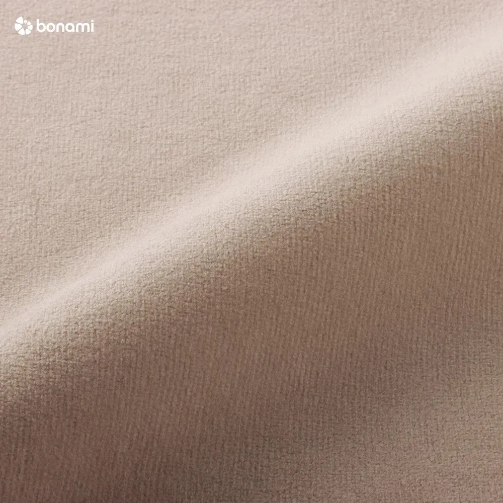 Бежов кадифен ъглов разтегателен диван във формата "U" (ляв ъгъл) Sweet Harmony - Miuform