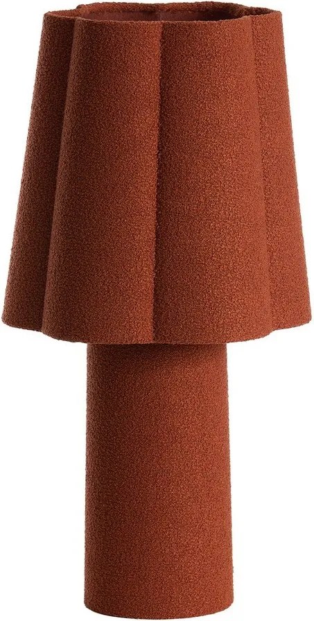 Настолна лампа в тухлен цвят с текстилен абажур (височина 50 cm) Musaby – Light & Living