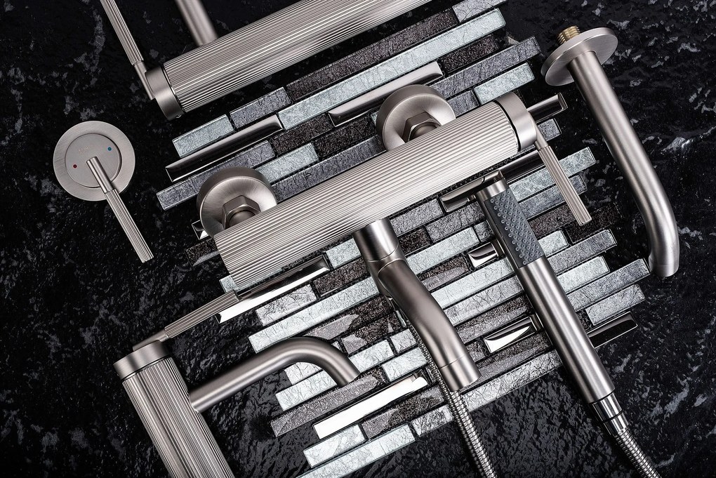 Смесител за вана Rea Argon Brush Nickel