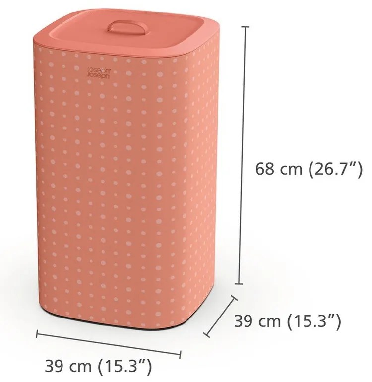 Розов текстилен кош за пране 60 l Tota Pop – Joseph Joseph