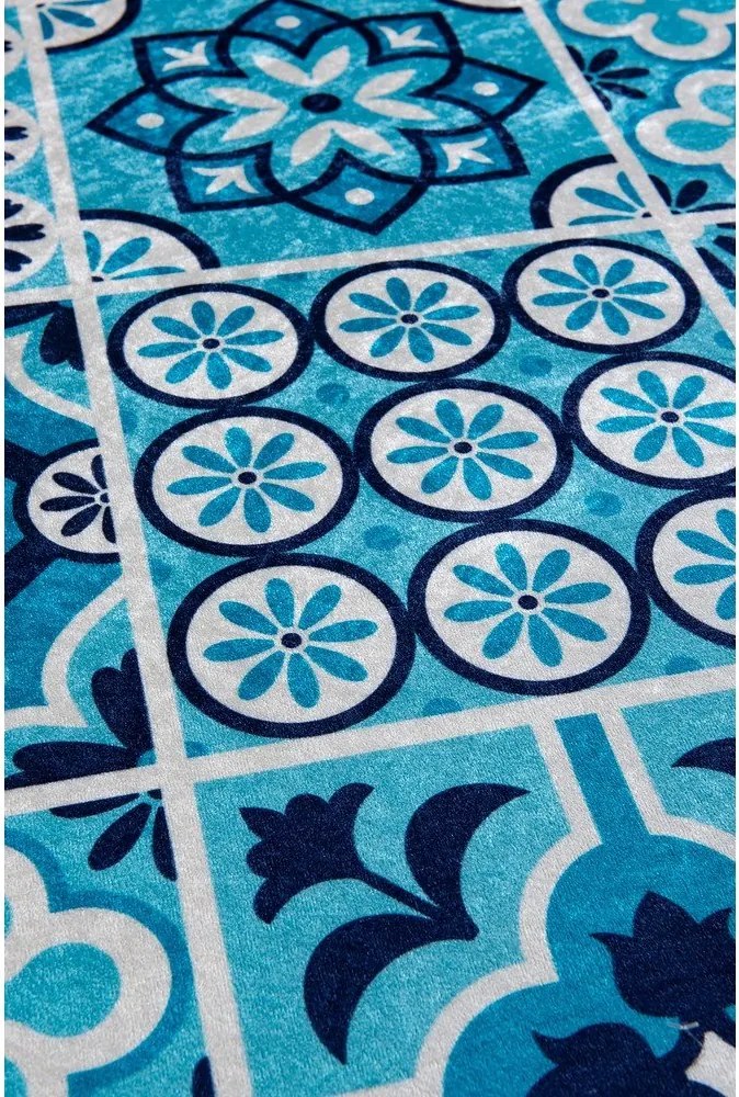 Сини килими за баня в комплект от 2 бр. 60x100 cm Ceramic – Foutastic