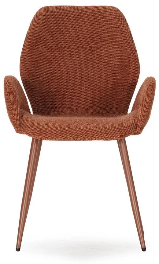 Теракотени тапицирани трапезни столове в комплект 2 бр. Ansu – Marckeric