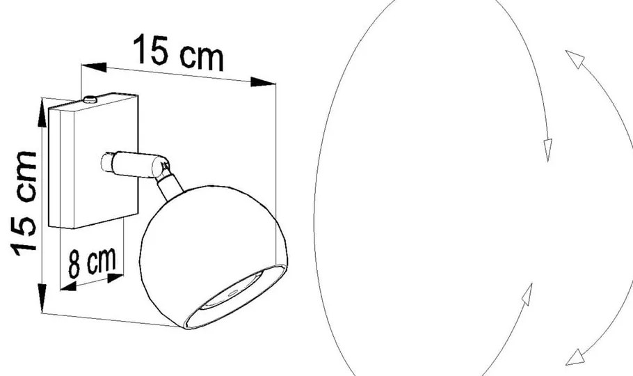 Бяла стенна лампа Ollo - Sollux