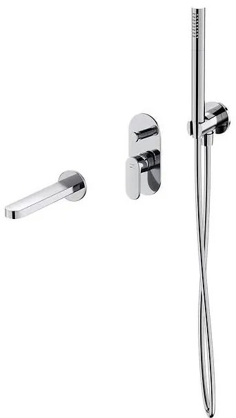 Cersanit S952-035 - Комплект за вана с вградена батерия CREA, хром лъскав