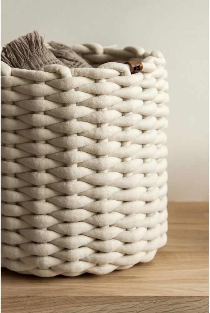 Текстилна кошница ø 25x25 cm Peach Skin Round M – Bigso