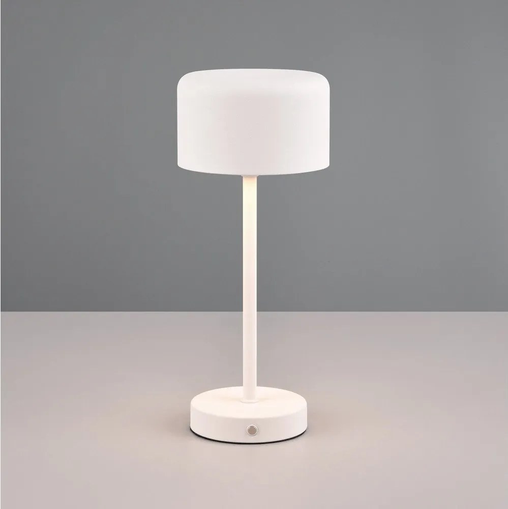 Бяла LED настолна лампа с възможност за димиране (височина 30 cm) Jeff - Reality