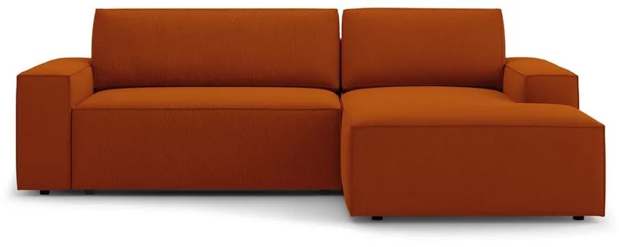 Сгъваем ъглов диван в тухлен цвят (десен ъгъл) Jodie – Micadoni Home