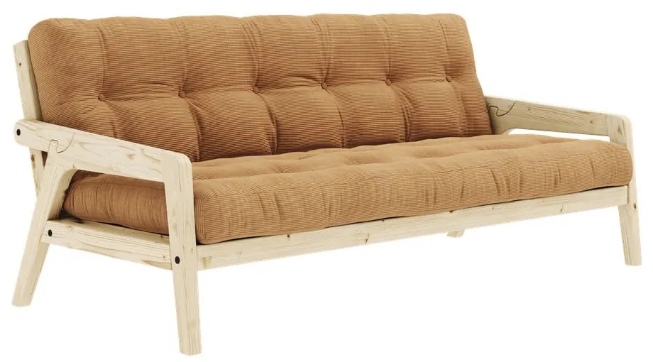 Разтегателен диван горчица 204 cm Grab Clear - Karup Design