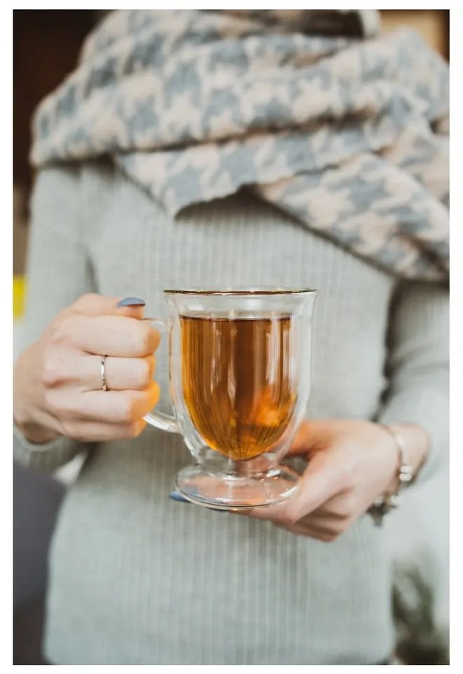 Стъклени чаши в комплект 2 бр. с двойни дъна/за лате 250 ml Amo – Vialli Design