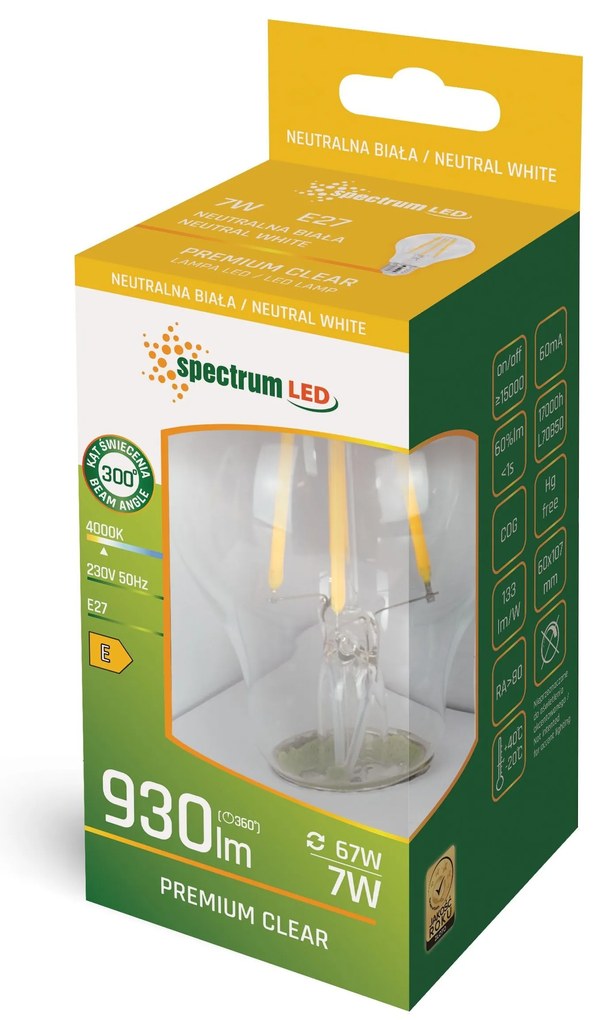 Крушка LED GLS E-27 230V 7W COG WOJ+14600