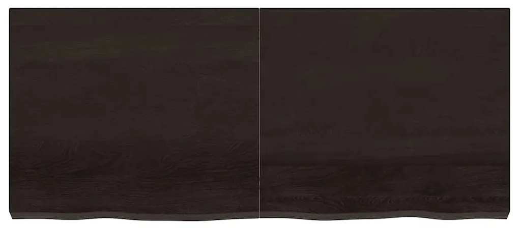 363827 vidaXL Стенен рафт тъмнокафяв 140x60x(2-6) см обработен масивен дъб