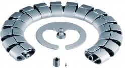 BACHMANN Кабелна спирала под/бюро с две метални основи сребристосива 35х70мм 0,75 метър  - B930.050