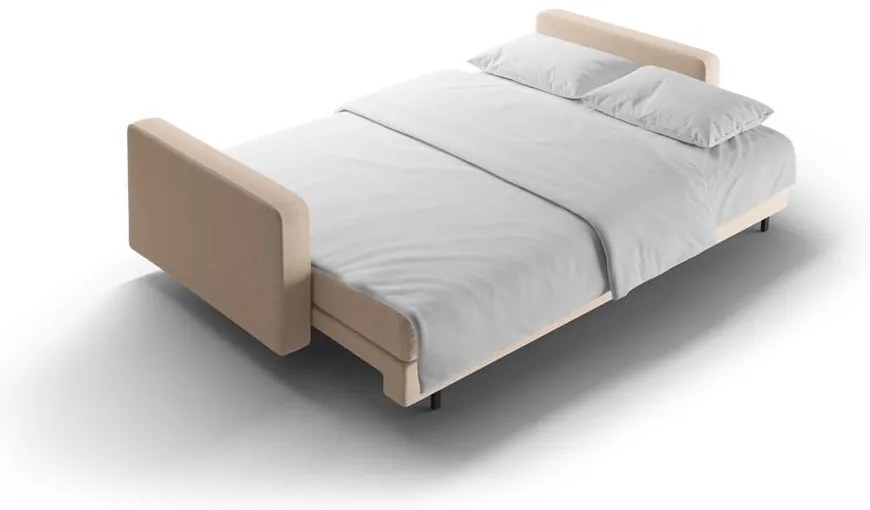 Бежов разтегателен диван с място за съхранение 222 cm Bali – Cosmopolitan Design