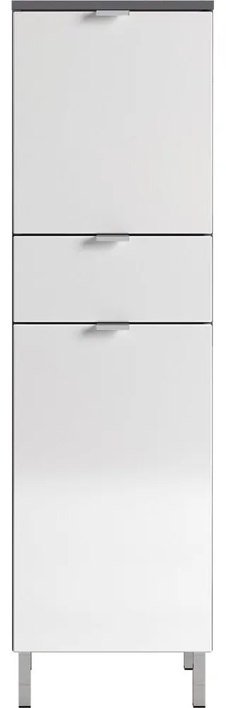 Висок шкаф за баня в бяло и сиво 34x120 cm Mauresa - Germania