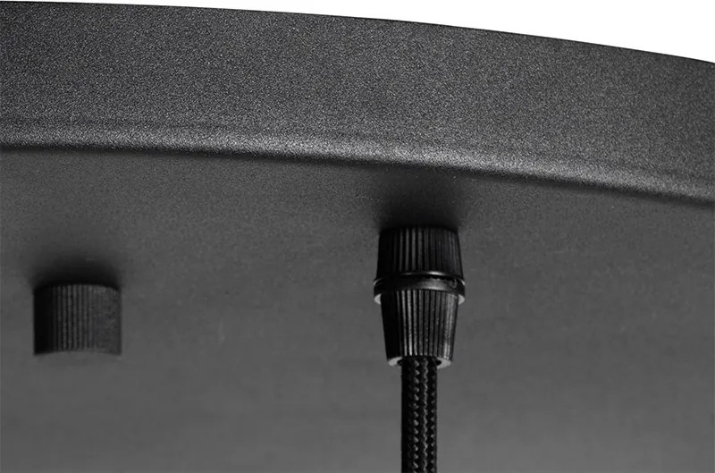 Смарт висяща лампа черна със златно стъкло 7 светлини вкл. 7 Wifi A60 - Pallon