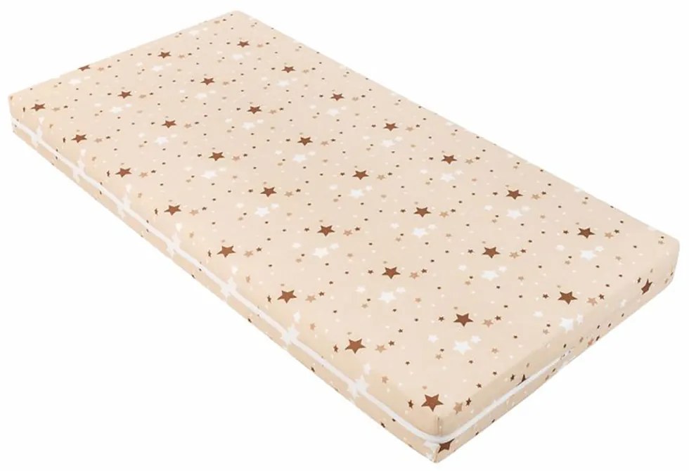 KIKKA BOO Матрак FANTASIA PLUS 60/120/8 см STARS BEIGE