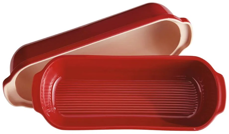 Червена керамична форма за хляб , 39 x 16,5 cm - Emile Henry