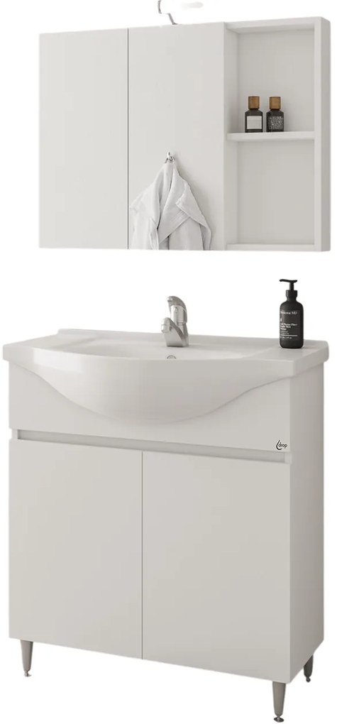 Комплект за баня Drop Alfa 75-Бял