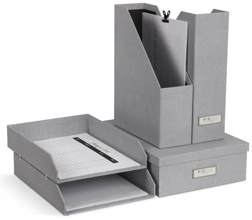 Картонени органайзери за докумнети в комплект от 5 бр. Holger – Bigso Box of Sweden