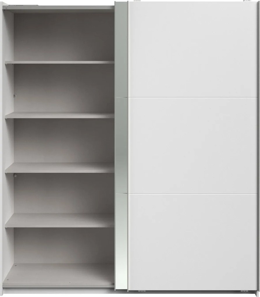 Гардероб Lynch plus с плъзгащи врати-Бял - Дължина: 180 см