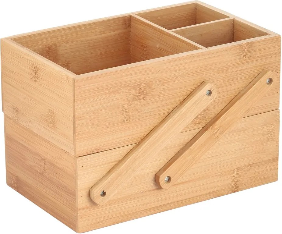 Бамбуков органайзер за козметика в естествен цвят Isalys – MSV