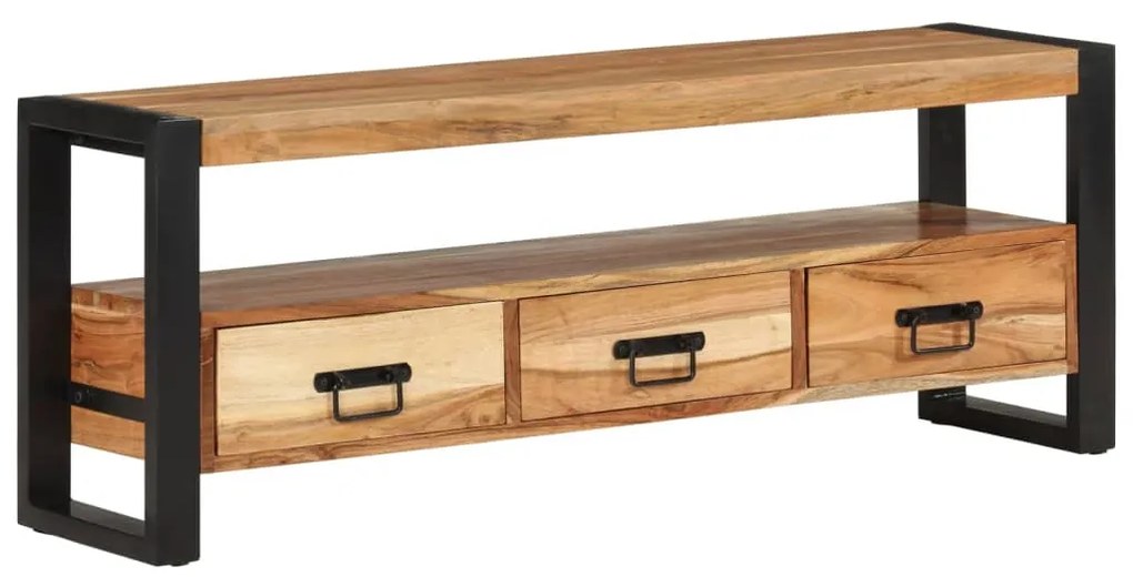 351670 vidaXL ТВ шкаф, 120x30x45 см, масивно акациево дърво