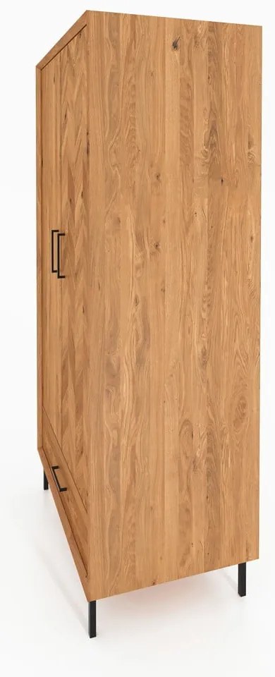 Гардероб от дъбова дървесина в естествен цвят 97x196 cm Abies - The Beds