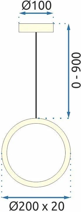 Висяща LED лампа G112-CP Gold