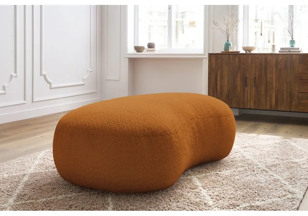 Табуретка от букле в цвят горчица Saint-Germain - Bobochic Paris