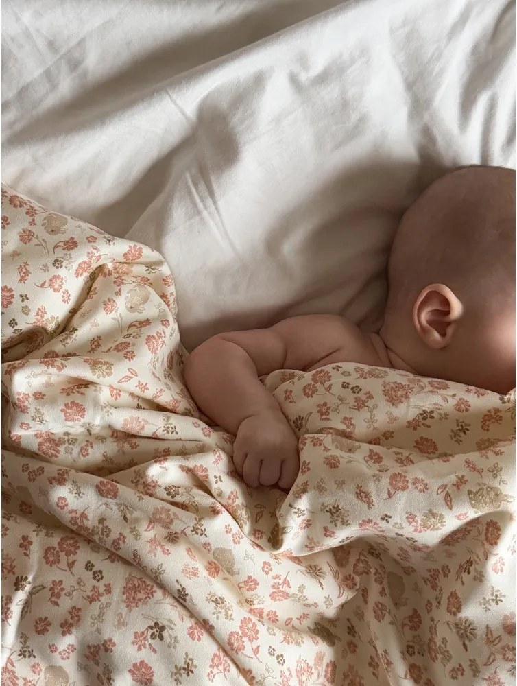 Бежово детско спално бельо от органичен памук 70x100 cm Augusta – Cam Cam Copenhagen