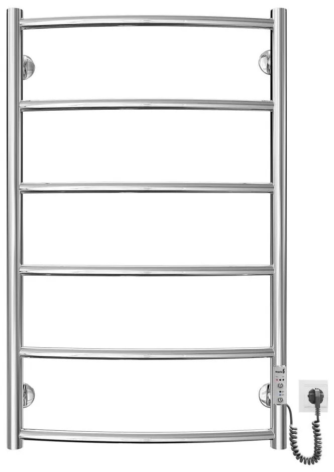 Отопляема лира за баня CLASSIC 100W/230V 81x53 см неръждаем/лъскав хром дeсен