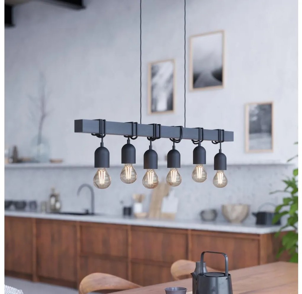 Eglo 44062 - Полилей на кабел TOWNSHEND 6xE27/60W/230V