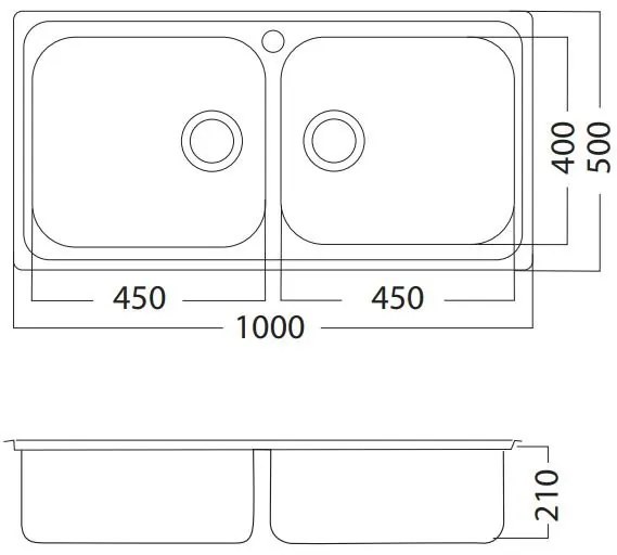 Измийте Apell Linear 8540-гладка