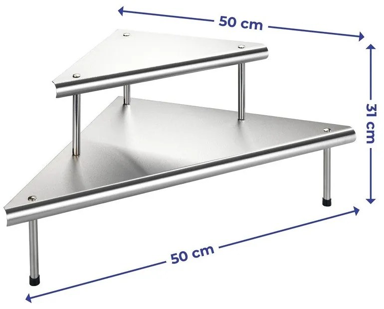 Допълнителен рафт от неръждаема стомана Massivo - Maximex